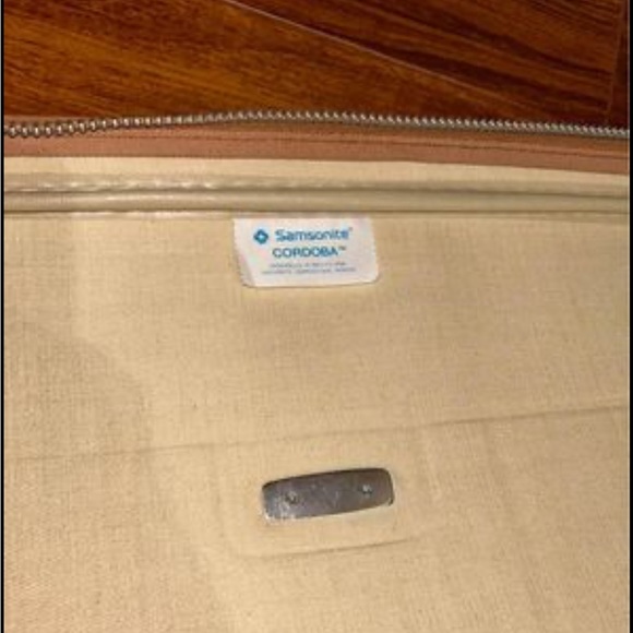 Samsonsite Cordoba Suitcase Brown Faux Leather Vintage - Picture 7 of 7